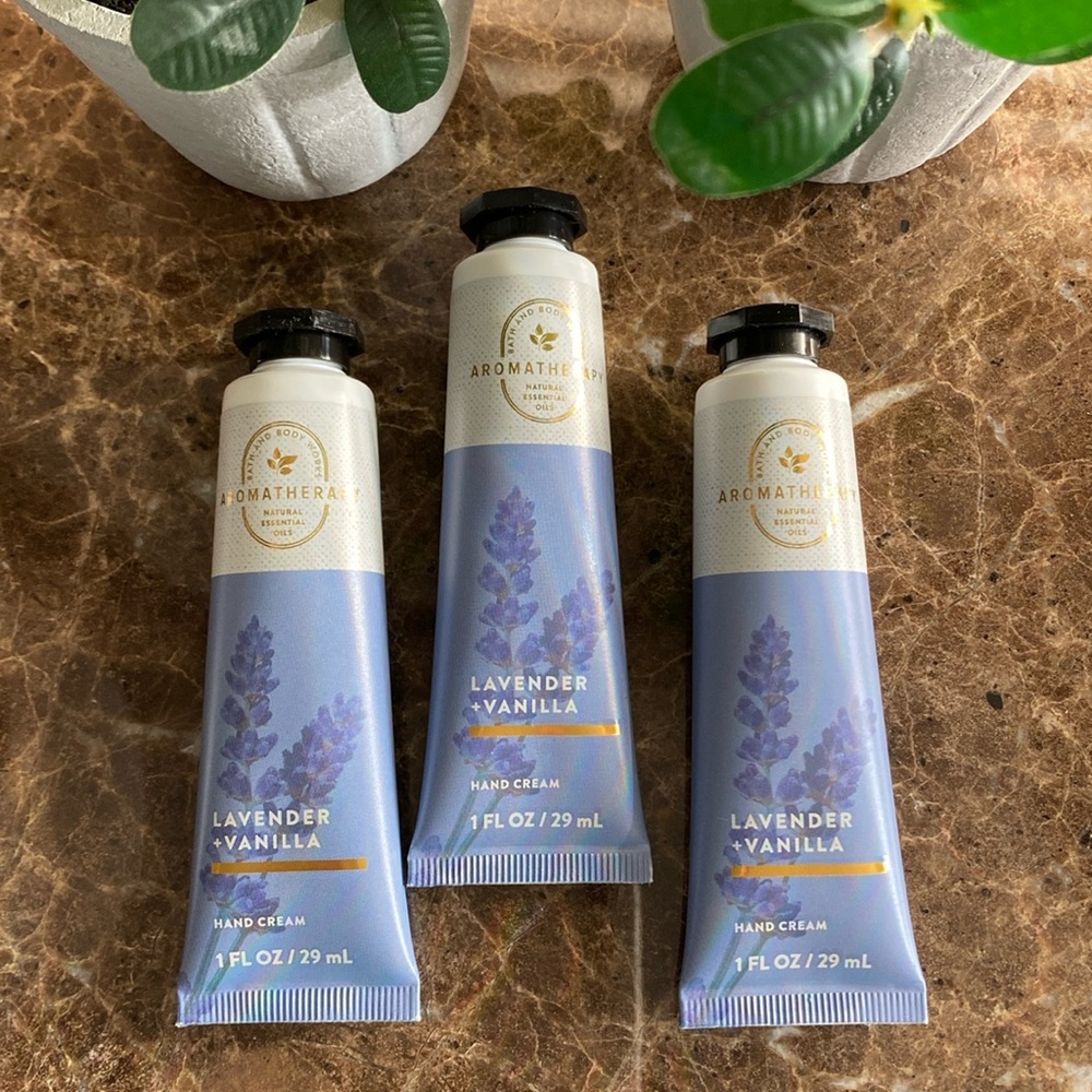 Set of 3 Lavender+Vanilla Bath & Body Works, 1-fl oz Hand Cream NWT Never Tested